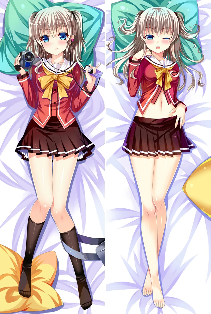 Японская наволочка с аниме Charlotte персонажами сексуальная девушка Tomori Nao otaku Dakimakura