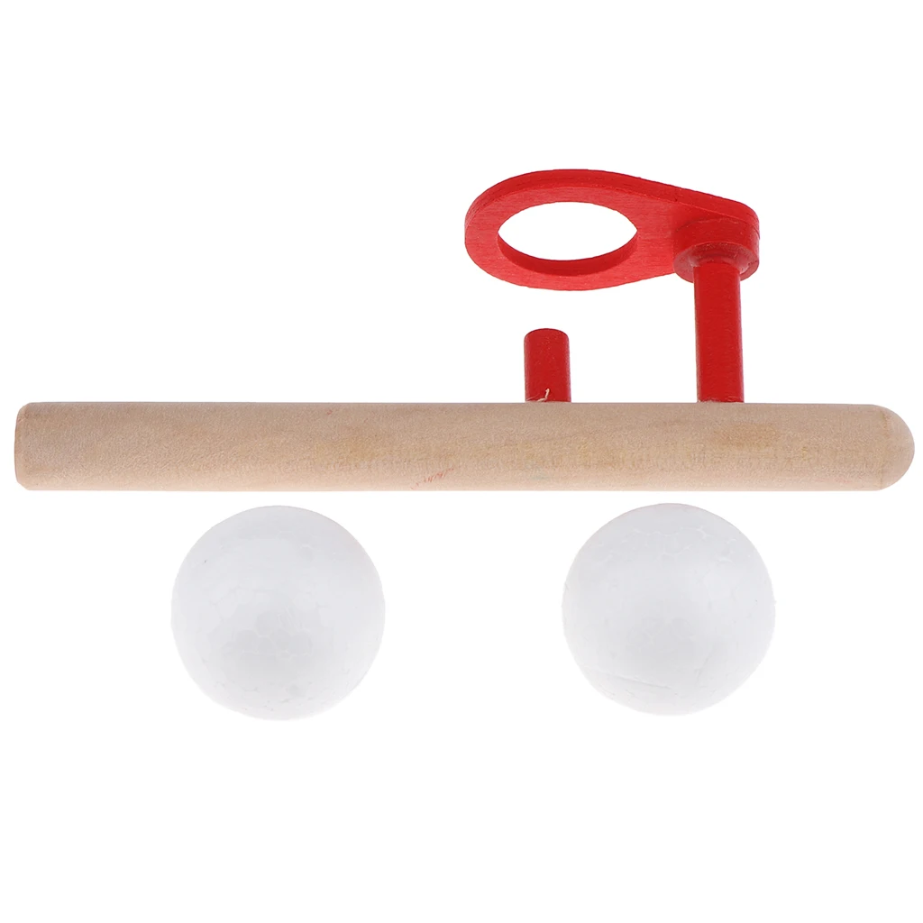 Wooden Games -Blow Hobbies -Outdoor Fun Sports Toy - Ball Foam Floating Ball Wooden Toys for Kids