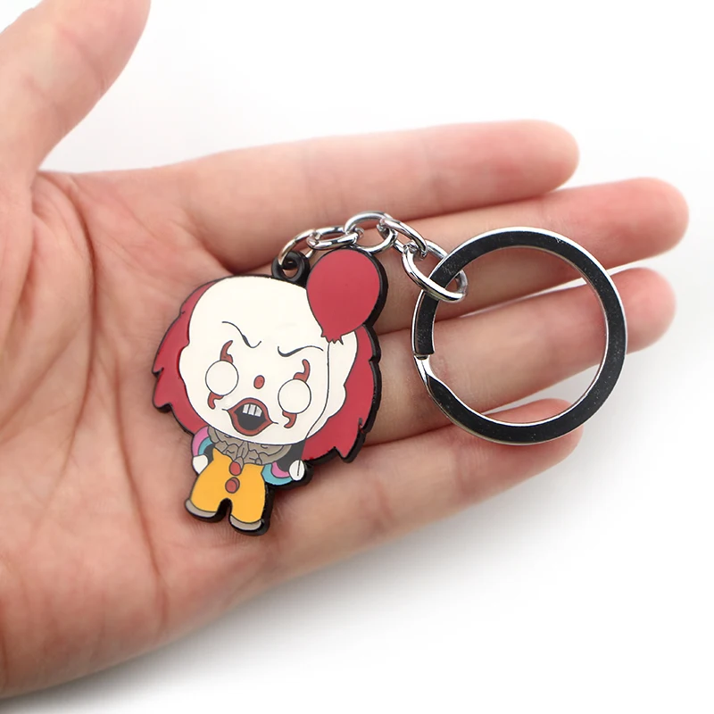 P3879 Dongmanli Stephen King's It Key Holder Милая эмалированная металлическая подвеска автомобильный брелок для ключей подарки - Цвет: 2