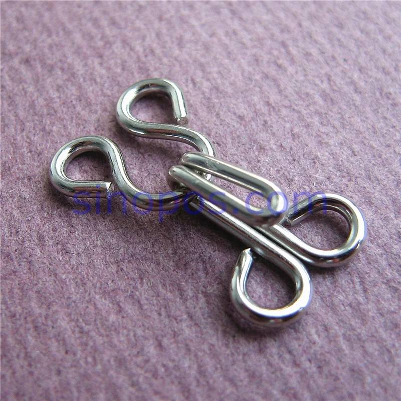 Metal Hook and Eye 23mm 4, clothing garment shirt pants steel brass