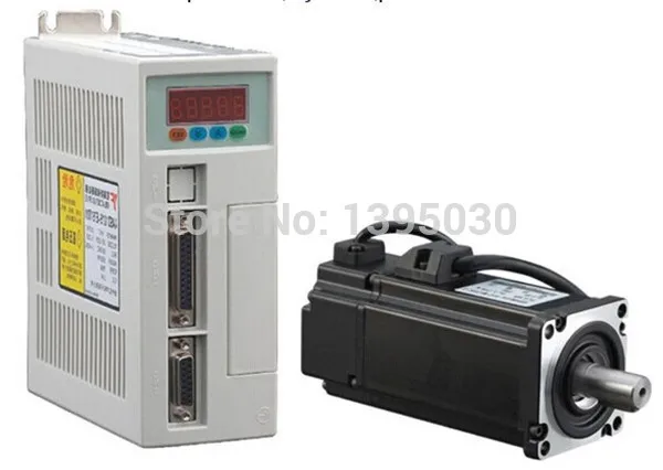 

1set 220V AC Servo motor and driver 4N.M 1.0KW 2500RPM AC Servo Motor 80ST-M04025 + Matched Servo Driver