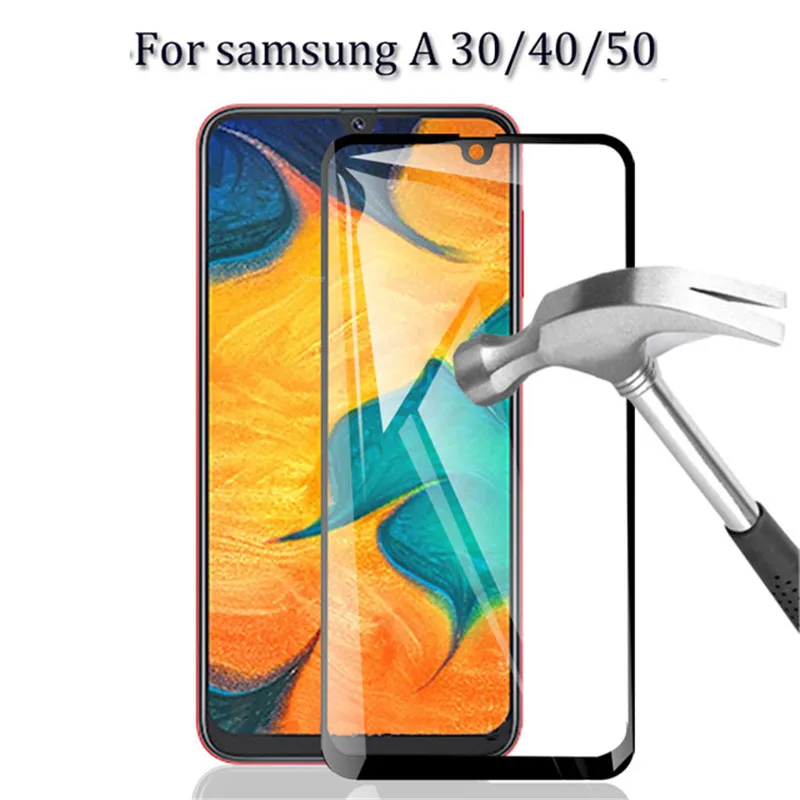 

For Samsung A50 Tempered Glass Full Cover Screen Protector For Samsun Galaxy A 50 A30 A40 Sumsung A 30 40 glas Protective Film