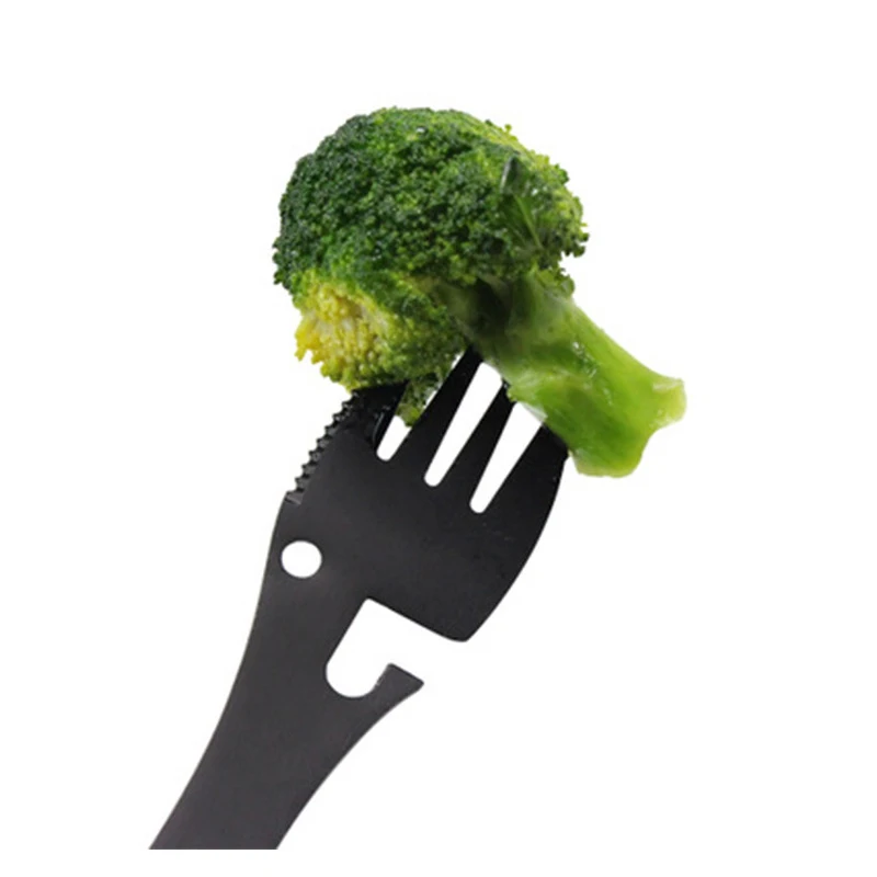 Многофункциональная уличная Посуда Spork Кемпинг Пикник нержавеющая сталь ложка