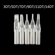 50 шт татуировки прозрачный одноразовый наконечник пластиковый стерильный наконечник татуировки иглы Перманентный макияж татуировки 3DT/5DT/7DT/9DT/11DT/14DT