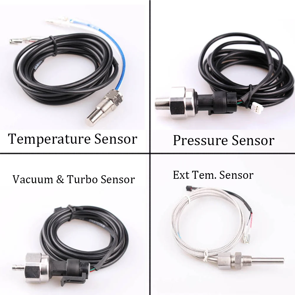 Df Advance Gauge Turbo Boost/температура воды/Температура масла/Масляный Пресс/Тахометр/вольт с 7 цветов светодиодный подсветка и двойной Предупреждение