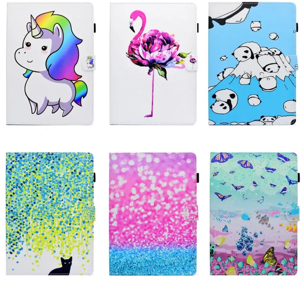 

Misolocat Tablet Case for Apple iPad 9.7 2017 Flip Cover Stand Funda Protective Capa Auto Sleep Animal Cute Cat Panda