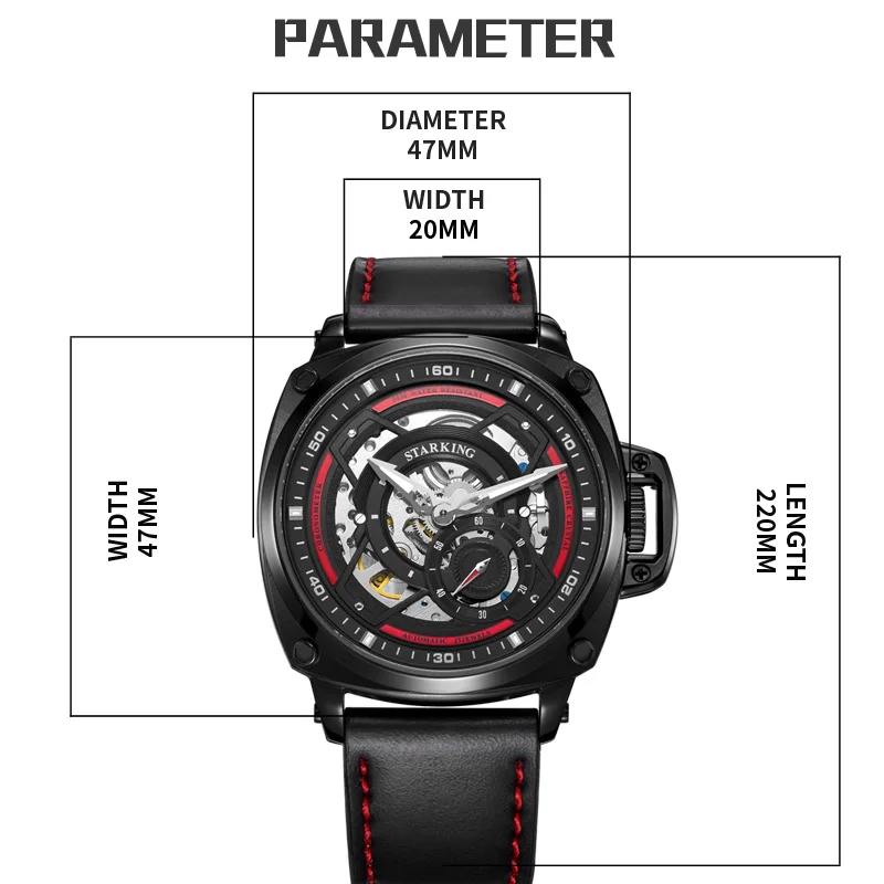 Часы наручные STARKING Мужские механические спортивные брендовые роскошные