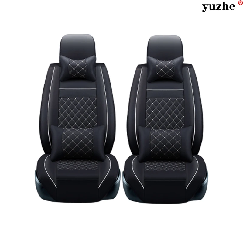 2 pcs Leather car seat covers For Ford mondeo Focus 2 3 kuga Fiesta Edge Explorer fiesta fusion car accessories styling