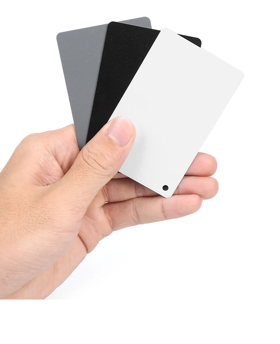 3 в 1 цифровые карты баланса белого, черного, серого цвета 18% серая карта карманного размера для цифровой фотографии с шейным ремешком