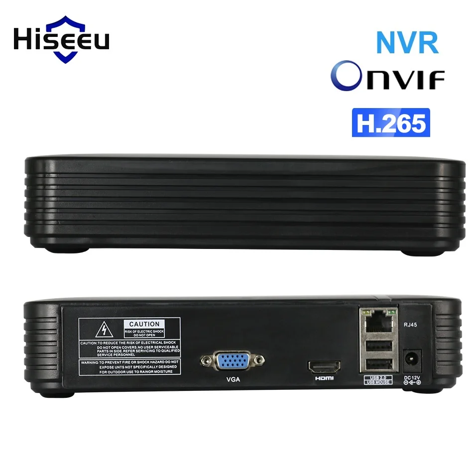 Hiseeu H.265 grabadora de Video vigilancia 16CH 5MP 8CH 4MP 4CH 5MP salida movimiento ONVIF vmeyesuper de