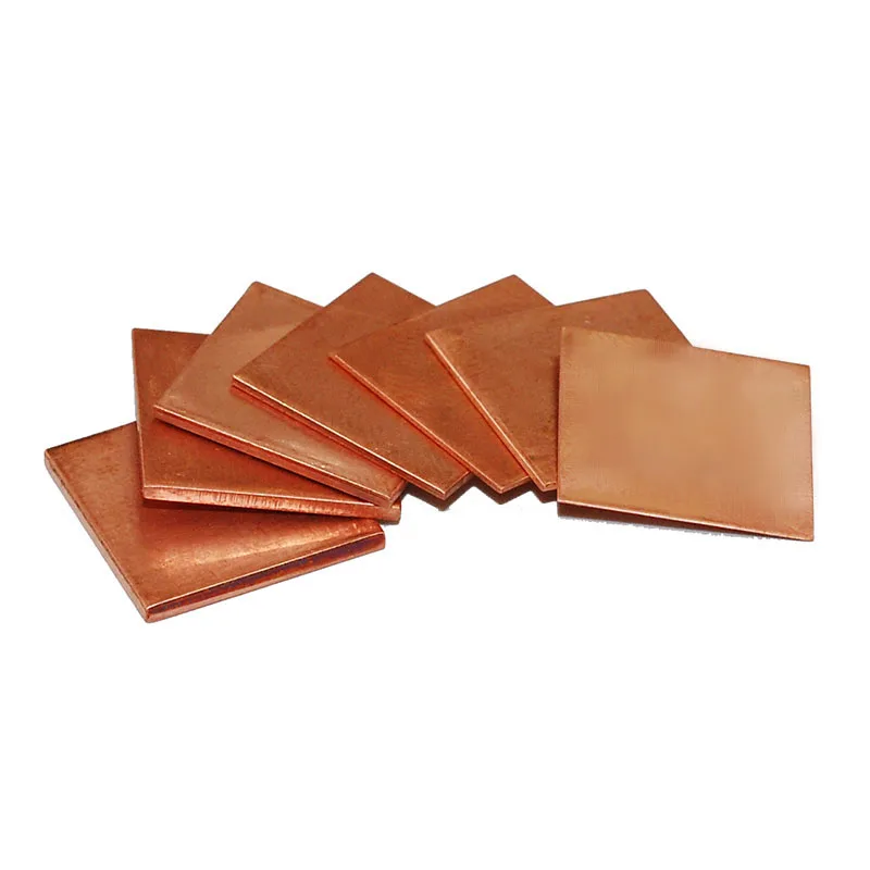 10pcs/lot Copper Heatsink Shim Thermal Pads 20mmx20mm 0.3mm 0.5mm 1.0mm