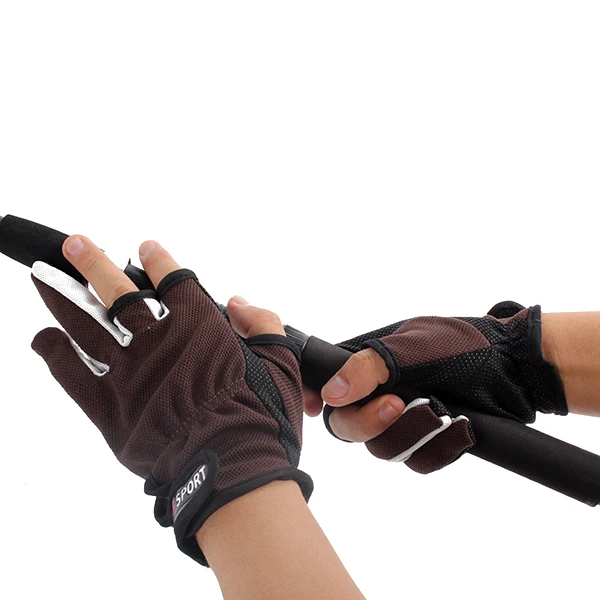 

3 Cut Finger Skidproof Anti Slip Pack Resistant Sports Fishing Rod Tackle Gloves