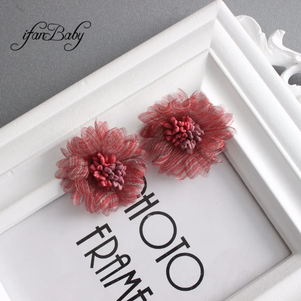 Organza blossom hair flower 1