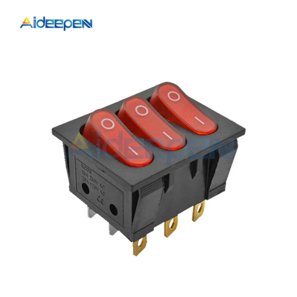 5 шт. KCD3 кулисный переключатель 15A/16A/20A 125 V/250 V ВКЛ ВЫКЛ на 2 позиции 3 2Pin 3Pin