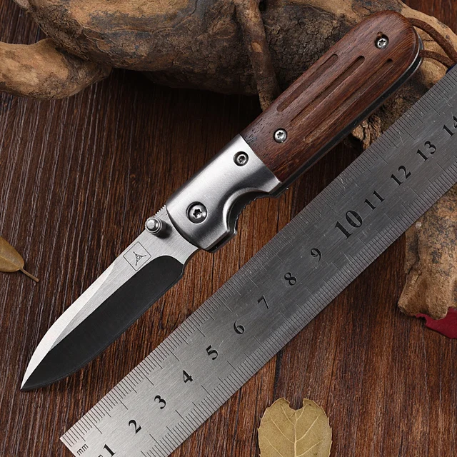 Prometheus high quality pocket knife red Mahogany handle sharp mini