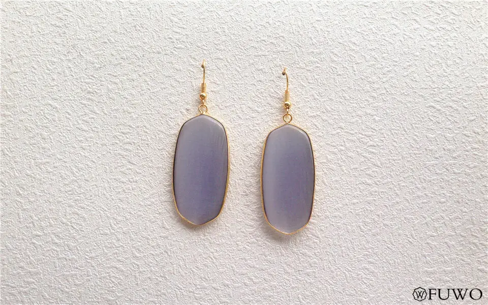 Turquoise Howlite natural stone earrings 14