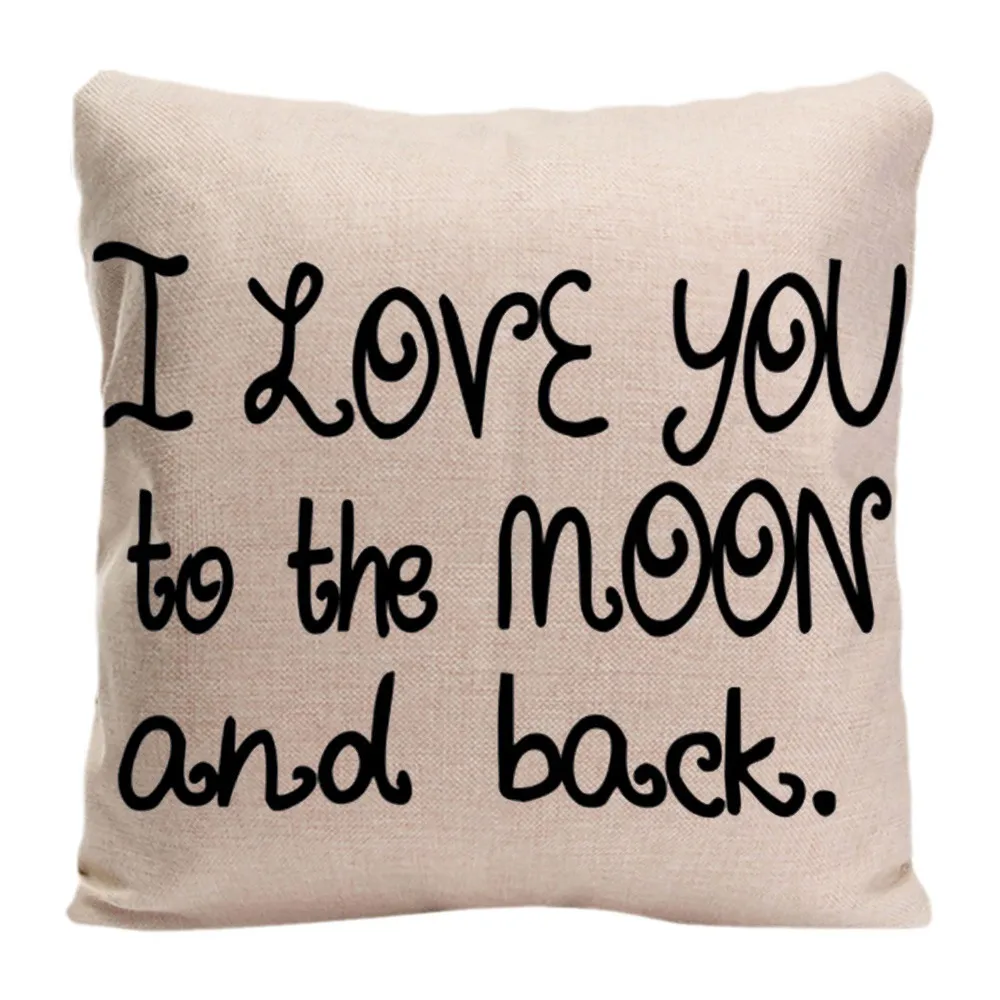 I Love You To The Moon и задняя Наволочка декоративная подушка для автомобильных обложек с