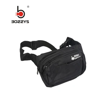 

BOZZYS Safety lock Portable waist bag Small polyester waist pack Wear-resistant black Polyester canvas BD-Z01
