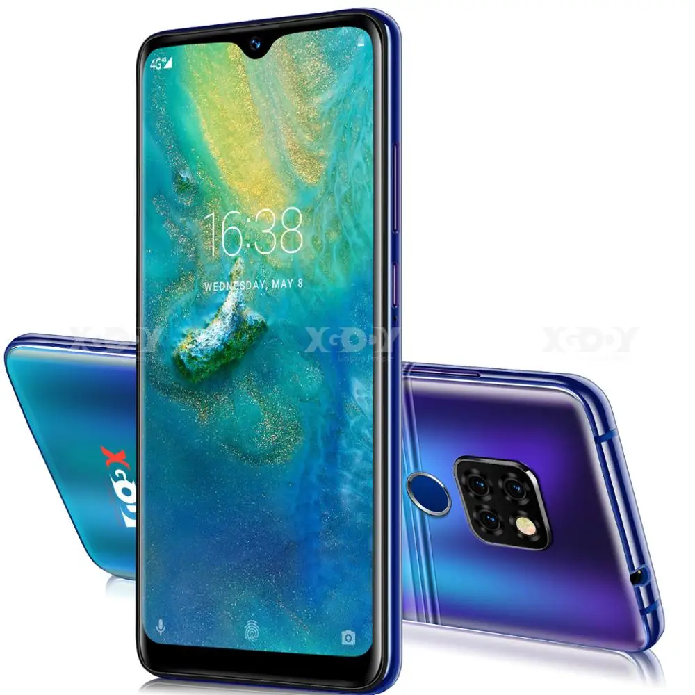 Xgody смартфон четырехъядерный Android 9,0 3500 мАч мобильный телефон 2 Гб + 16 Гб 6,26 дюйма 19:9 экран Двойная камера 4G мобильный телефон mate 20