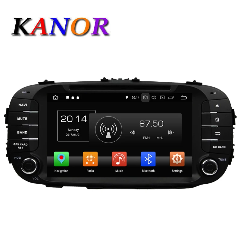 

Android 9.0 IPS Octa Core 4+32g 2din Car GPS Navigation For KIA Soul 2013 2014 With GPS Muletimedia Stereo Bluetooth Audio