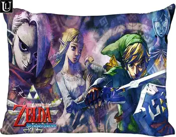 

Custom the legend of zelda Rectangle Pillow Cover Size 45x35cm (one side) Print Custom Zipper Polyester Cotton Pillowcase
