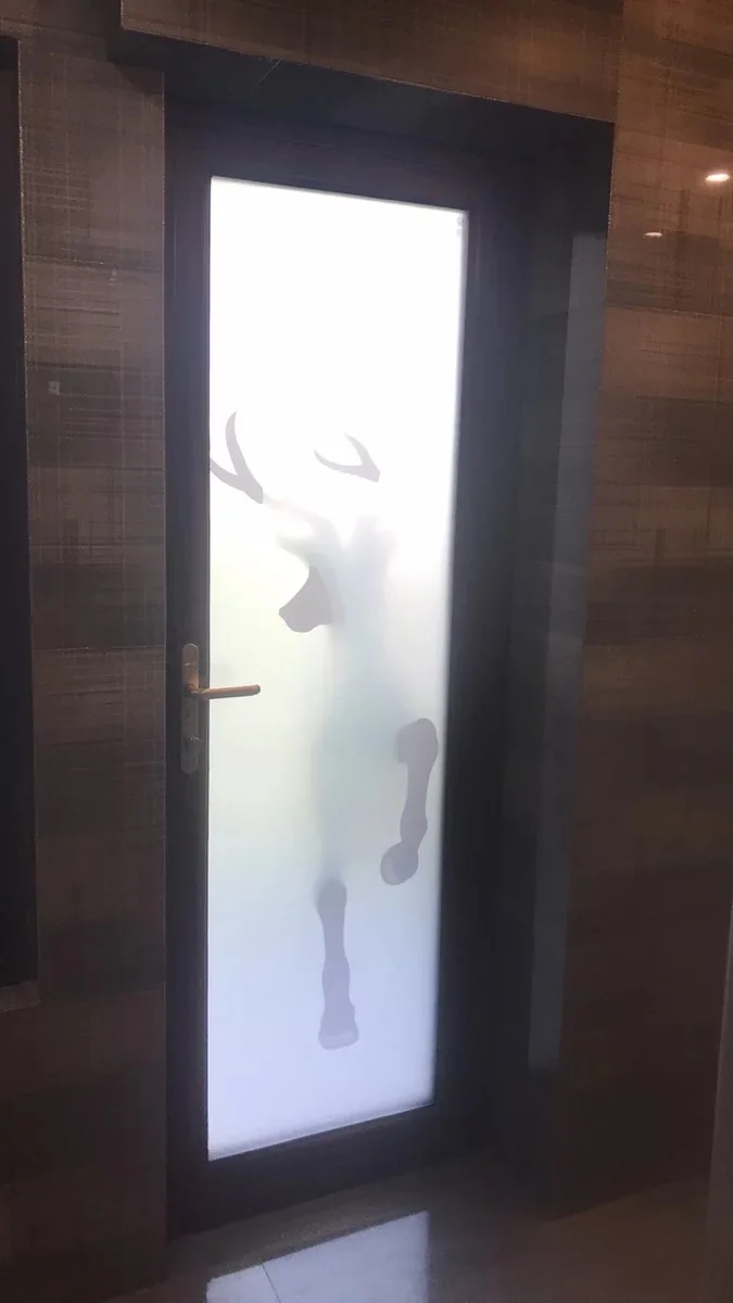 3D эффект заказной конь олень стеклянная пленка оконная наклейка статическая самоклеящаяся пленка спальня офисная дверь конфиденциальная наклейка домашний декор
