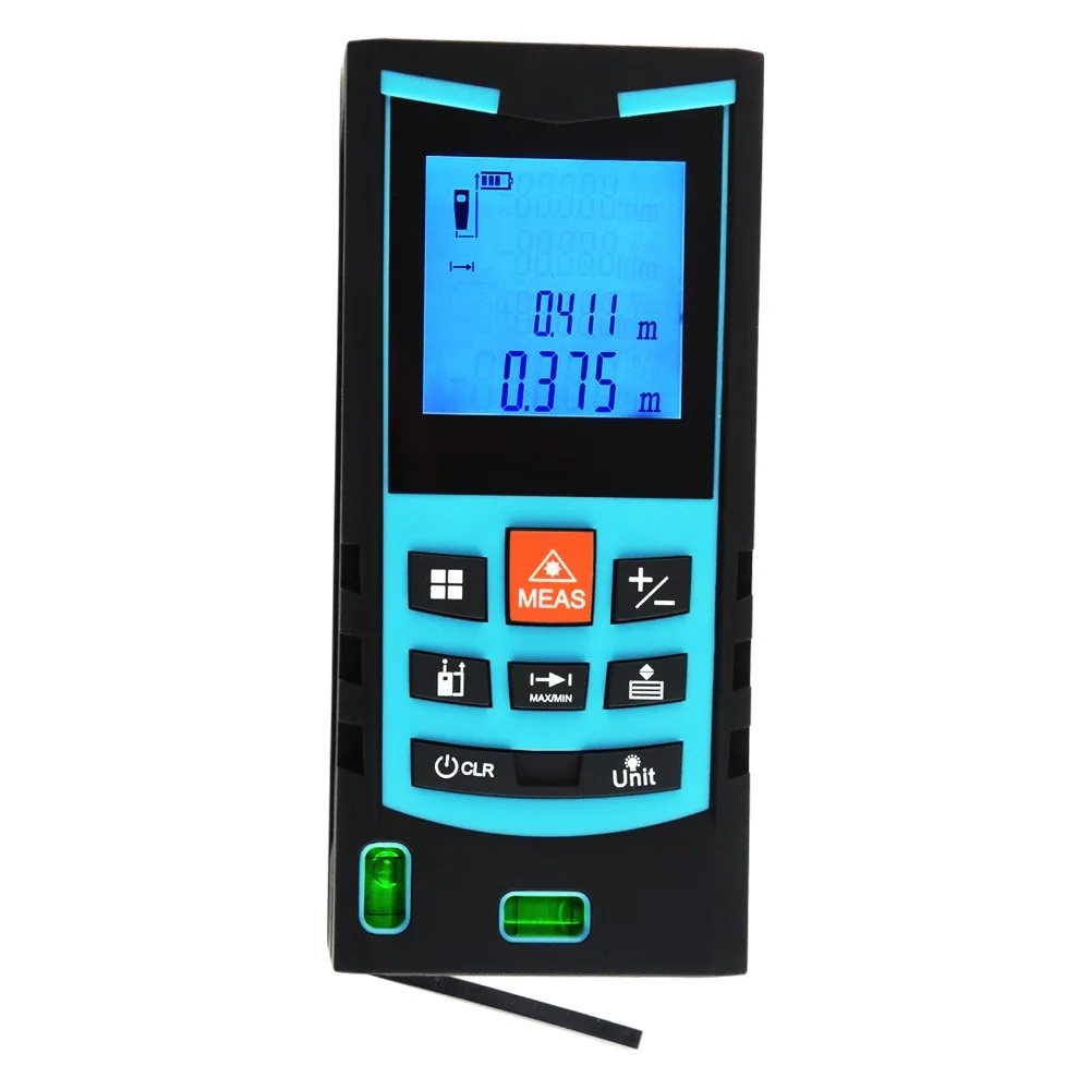 

Digital 80M/ 262FT Laser Measuring Tape Measure Distance Meter with Bubble Level, Recalls 20 Measured Data, Backlight
