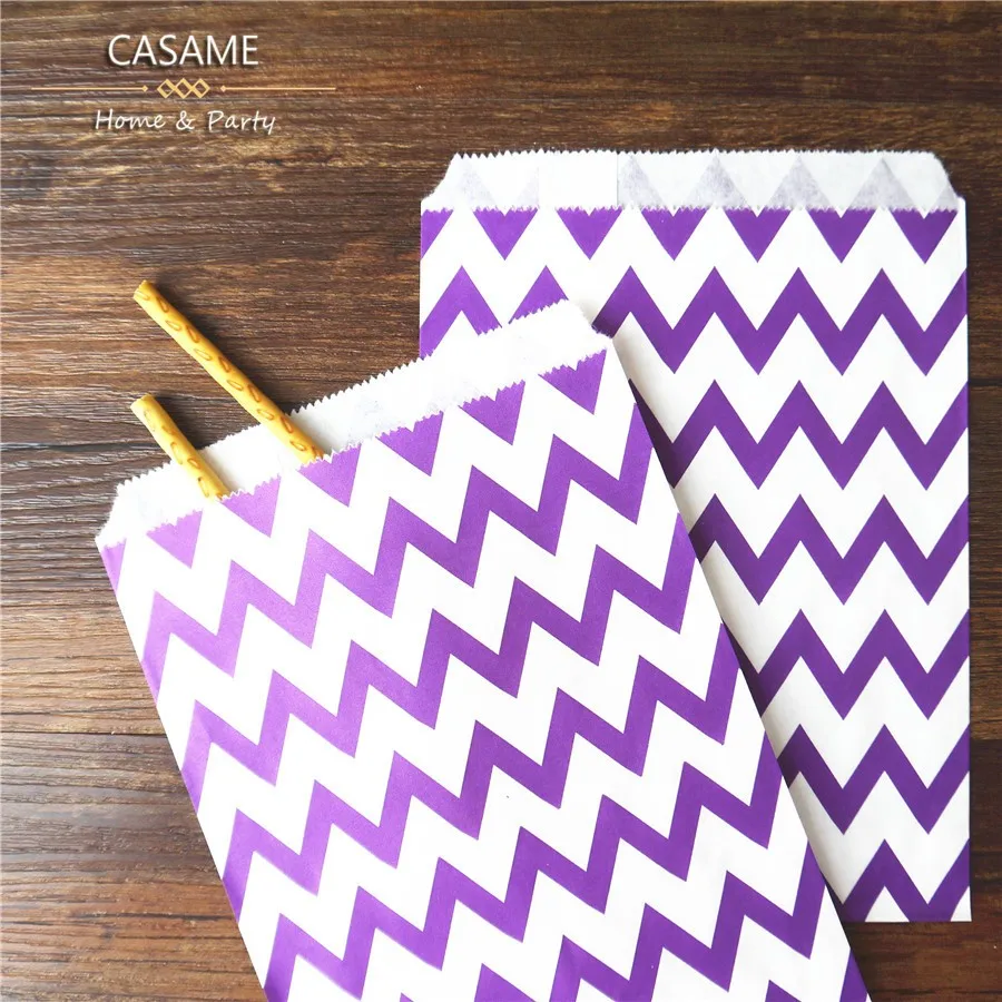 25pcs Paper Bag flat Wedding Party Favor Candy Gift Bags Food Packaging