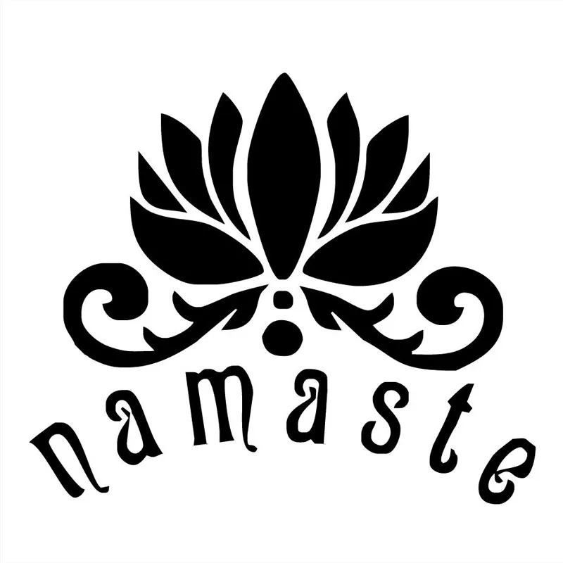 19 6x16 5 Cm Namaste Lotus Bunga Indah Vinyl Mobil Sticker Motor