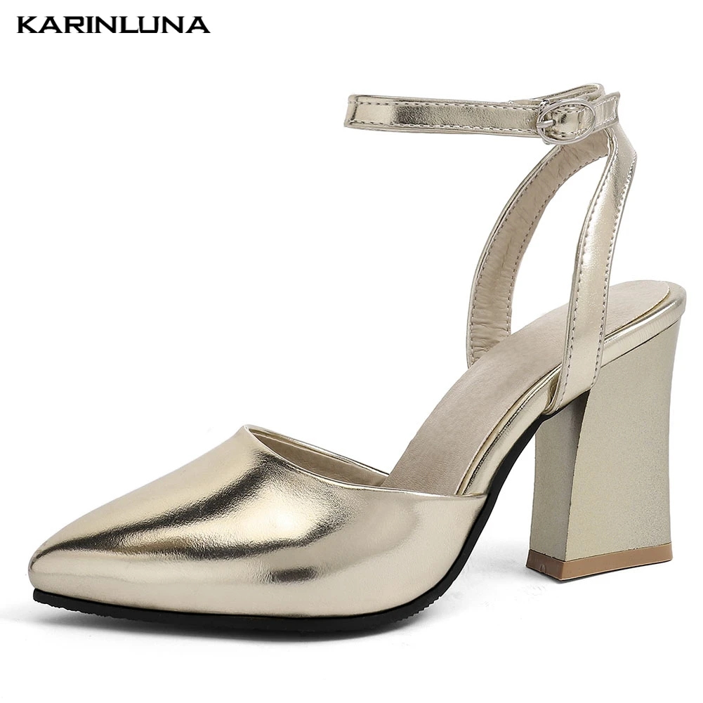 

Karinluna 2019 Large Size 32-45 Women Shoes Elegant Office Summer Sandals High Heels Fashion Shoes Woman