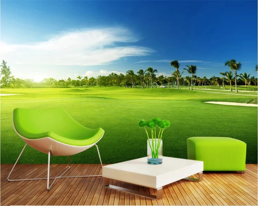 Beibehang カスタム壁紙 3d 写真壁画ゴルフ草風景壁紙リビングルームの背景壁画 3d Papel デ Parede Wallpapers Aliexpress