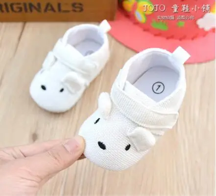 Детская весенняя обувь для детей 0-12 месяцев; Мужская обувь для малышей с мягкой подошвой; женская обувь для малышей - Цвет: Белый