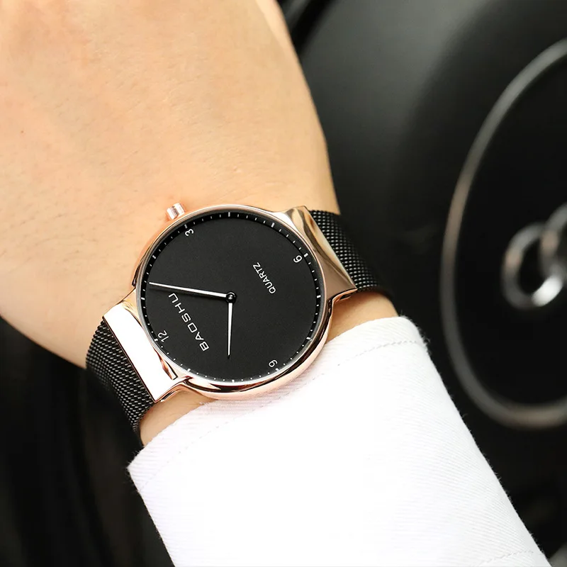 MIARA L new simple watch Korean fashion waterproof steel band quartz watch female casual lovers watch 3