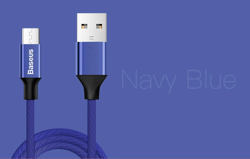 Baseus Micro USB кабель для samsung S7 S6 Синхронизация данных Быстрая зарядка USB кабель для Xiaomi Redmi 4X Note 4 htc Micro USB зарядный кабель