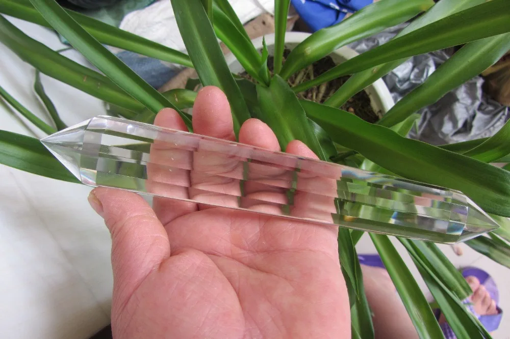 12 sided 209g NATURAL CLEAR QUARTZ CRYSTAL DT WAND POINT Healing | Дом и сад
