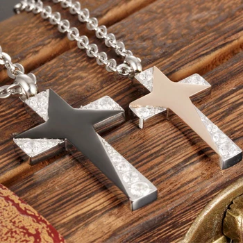 

FATE LOVE Lover's Pendant Necklaces for Women Men High quality 316 stainless steel Chains Personalized Cross Fashion Jewelry