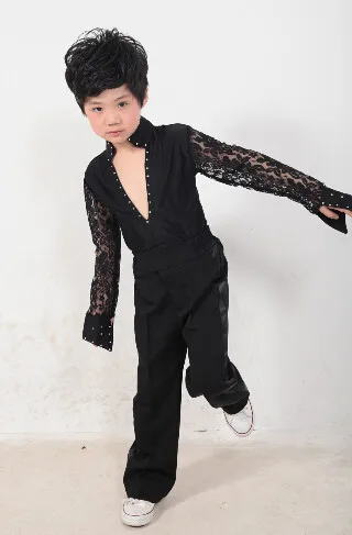 Бесплатная доставка 3 вида стилей желтый черный кружевной мальчик латинская Одежда для танцев/бальные Современный Латинский мальчиков