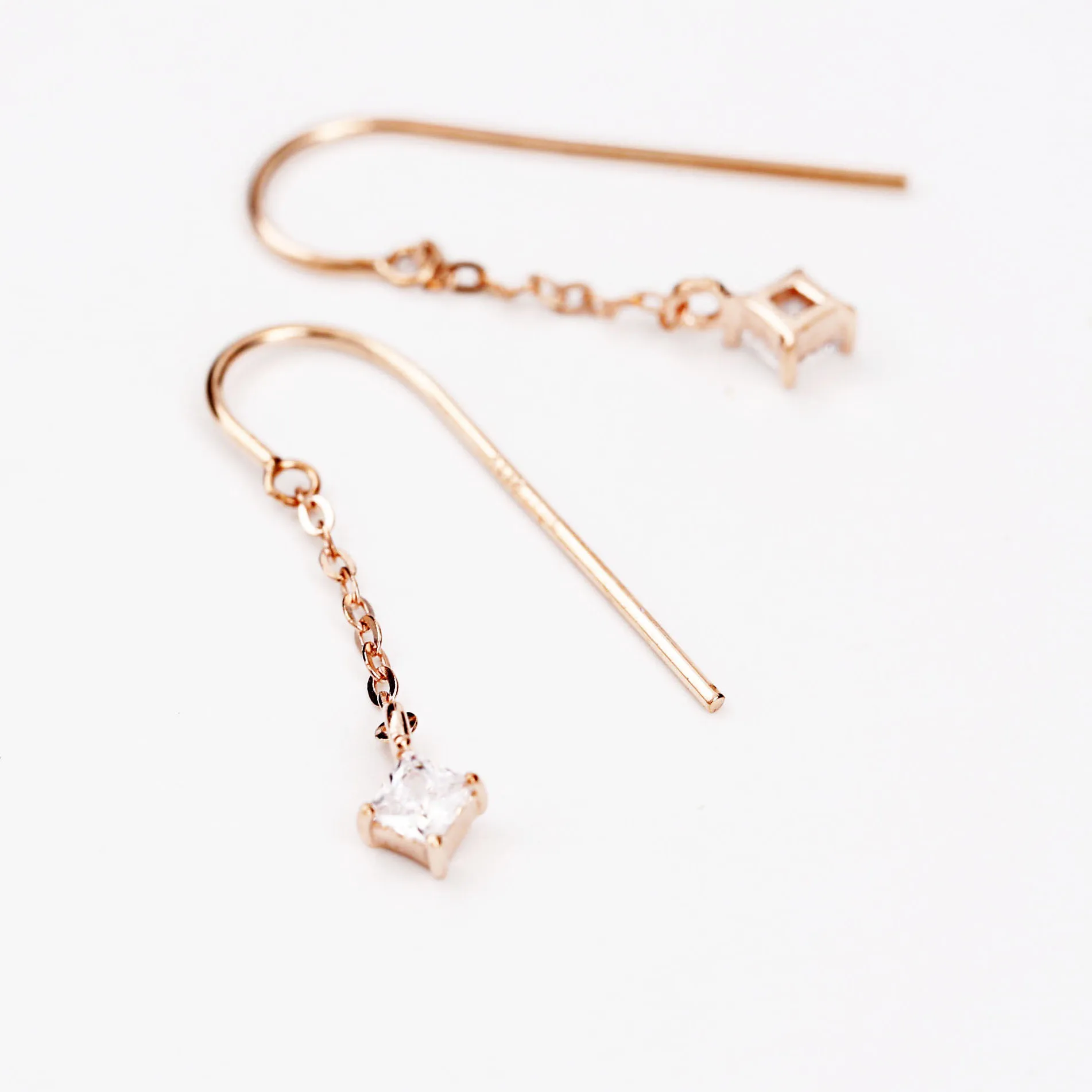 CZ earrings 100% 925 Sterling silver Jewelry fashion Hypoallergenic dangle earrings for women gift