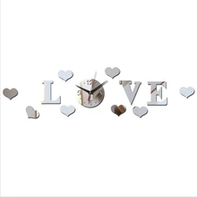 2017 new hot 3d mirror diy font b clock b font font b wall b font