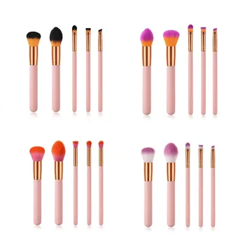 

Pro 5Pcs Makeup Brushes Set For Women Cosmetic Kabuki Make Up Tools Kit Foundation Powder Lipstick Blender maquillaje Applicator