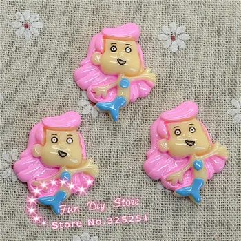 

flat back Mermaid princess for decoration 27*34mm 50pcs/lot