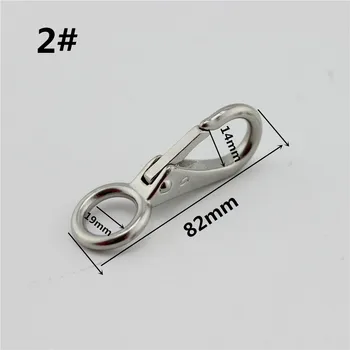 

5pcs per lot Stainless Steel Boats Sailing Rigid Loaded Fixed Eye Boat Spring Clip Snap Hook