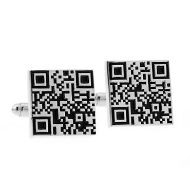 

Two-dimensional Code Cufflink Cuff Link 4 Pairs Wholesale Free Shipping