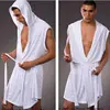 Robe d'été, pyjama en soie pour hommes, peignoir sexy, à capuche, 5 couleurs, XXL ► Photo 2/6