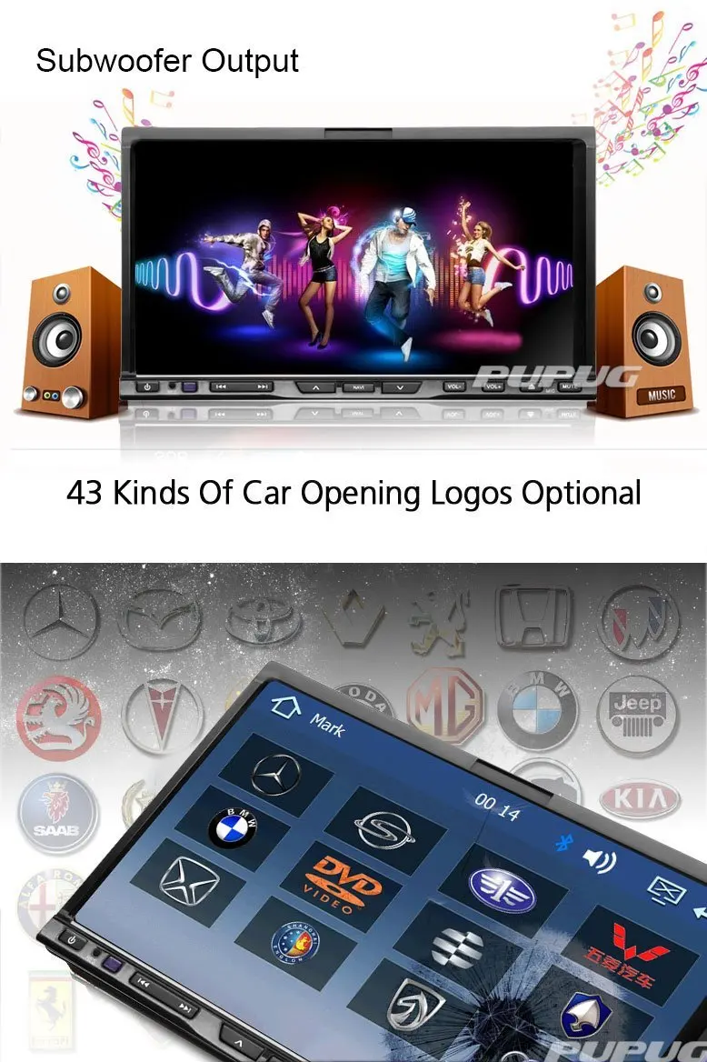 Excellent 7 Inch Windows Ce 8.0 in Dash GPS Navigation Car DVD Video Player Bluetooth for Hands-free Calling 2 Din Hd Touchscreen Car Ster 4