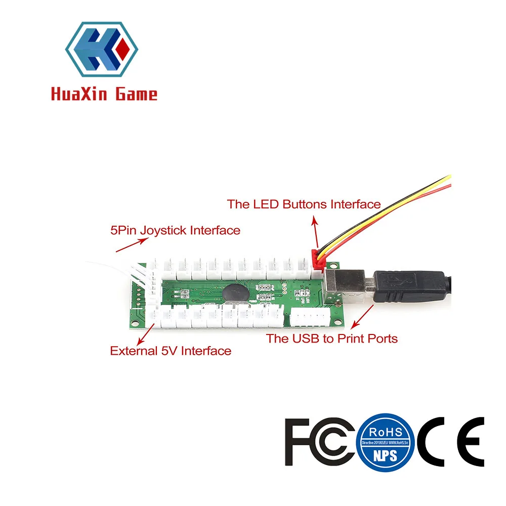 Аркада со светодиодной подсветкой Комплектующие для самостоятельной сборки нулевой задержкой светодиодный USB энкодера + 5Pin 8way джойстик + 10x