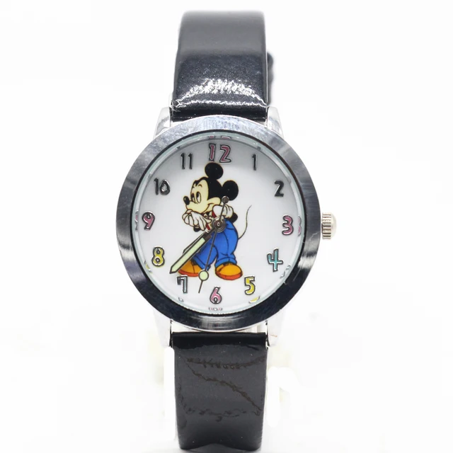 Cartoon Fashion mickey watch unisex Leather quartz wristwatch For Children watch Cartoon Fashion mickey watch unisex Leather quartz wristwatch For Children watch
