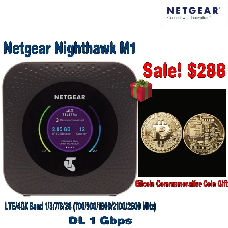 Разблокированный Netgear Nighthawk M1 MR1100 Wi Fi роутер LTE 4G X Gigabit мобильный Hotspot plus подарок