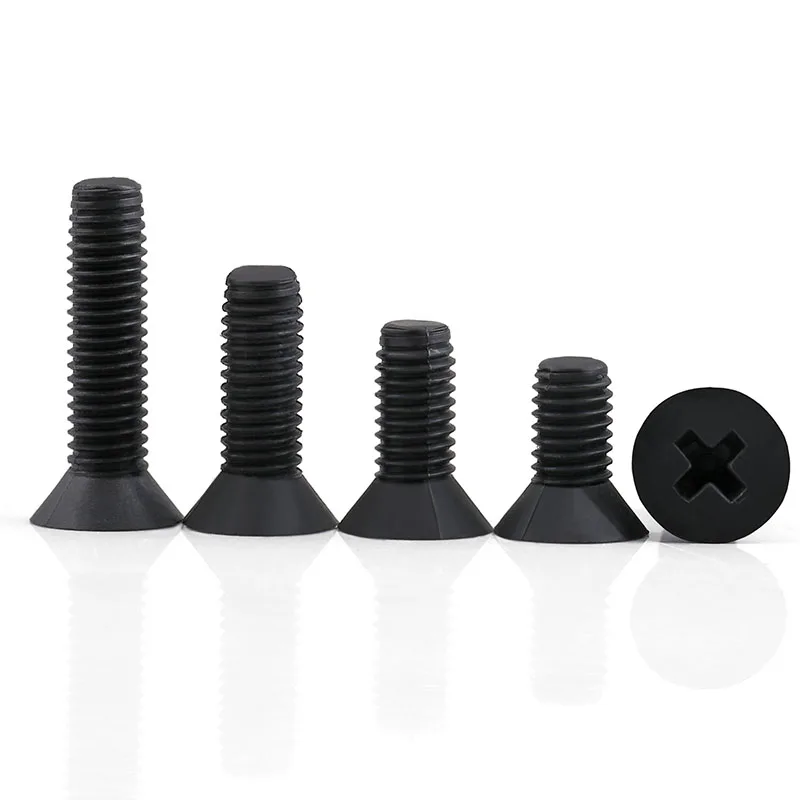 Colore : Black, Dimensioni : M5, Lunghezza : 8mm 50pcs Mingyue Thumb Screw Nylon Black White Flat Head Countersunk Head Screw Plastic Cross screws Colore : Black, Dimensioni : M5, Lunghezza : 8mm 50pcs Mingyue Thumb Screw Nylon Black White Flat Head Countersunk Head Screw Plastic Cross screws