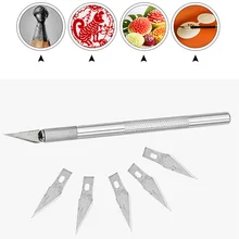 Herramientas de pastelería para tallar pasta de goma de mascar, cuchillo de 6 uds, utensilios para decoración de tortas con fondant